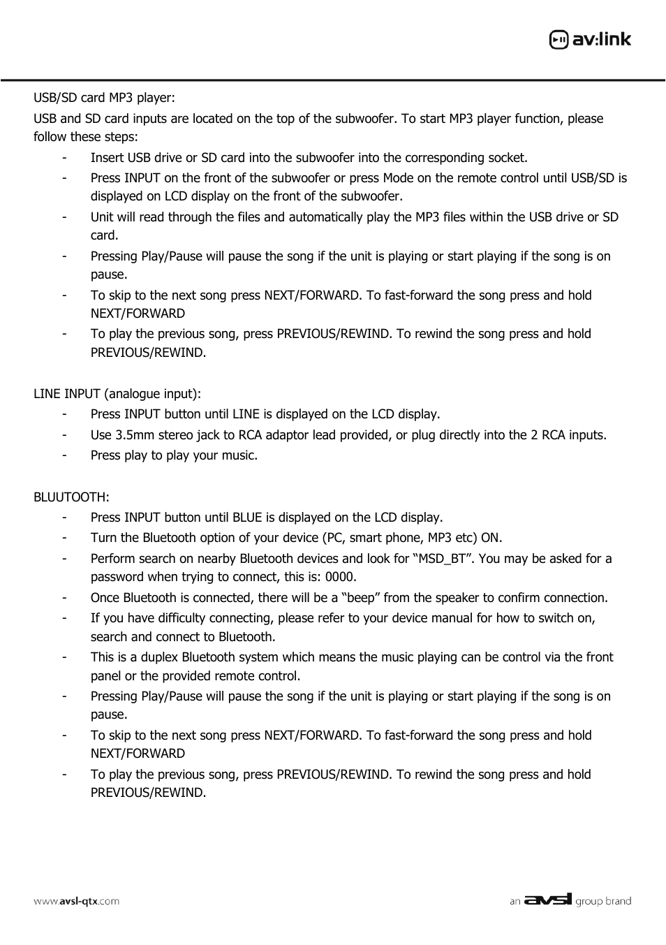 AVSL 100.060 DT2.18BT User Manual | Page 4 / 5