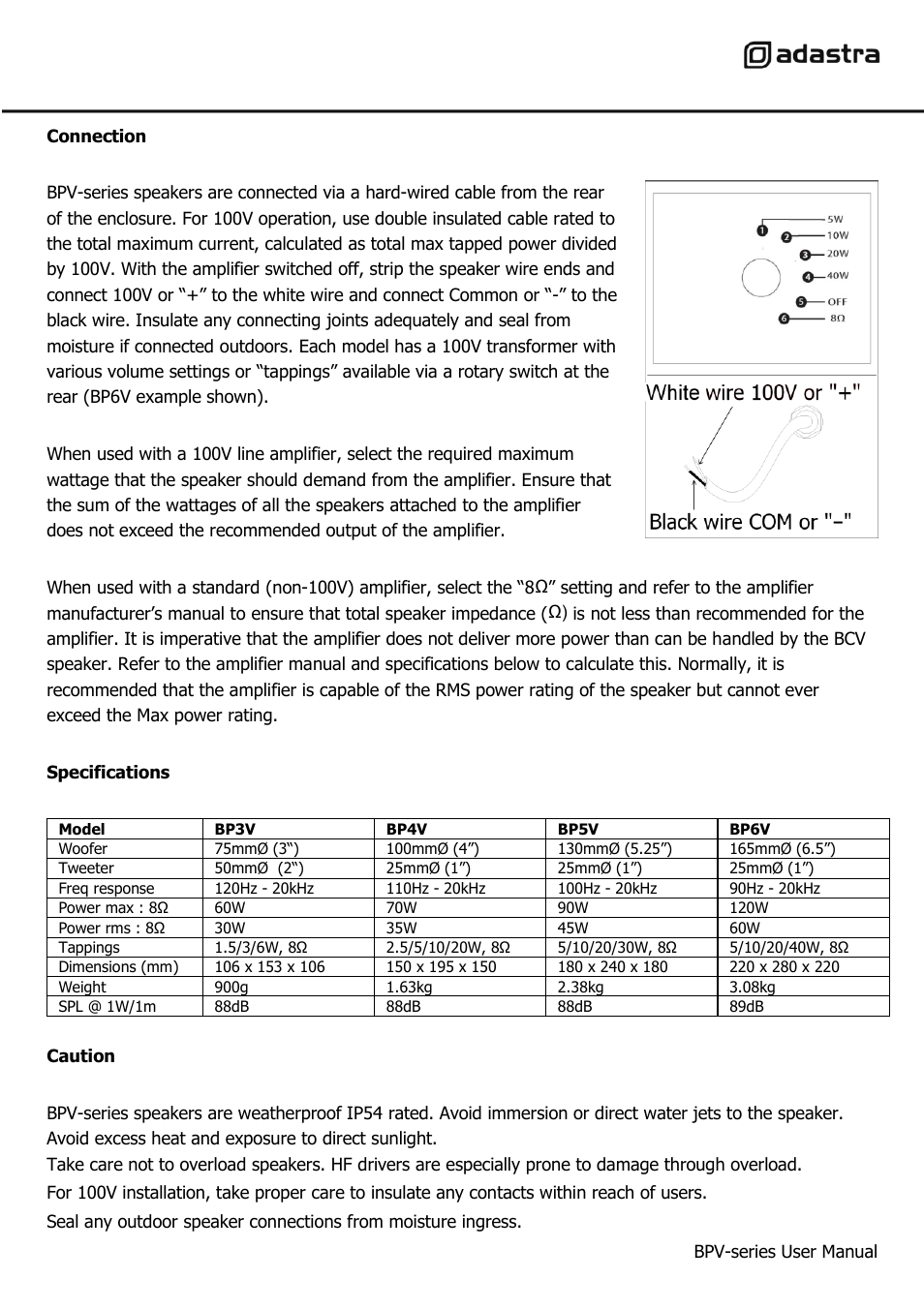 AVSL 952.810 BPV SERIES User Manual | Page 2 / 4