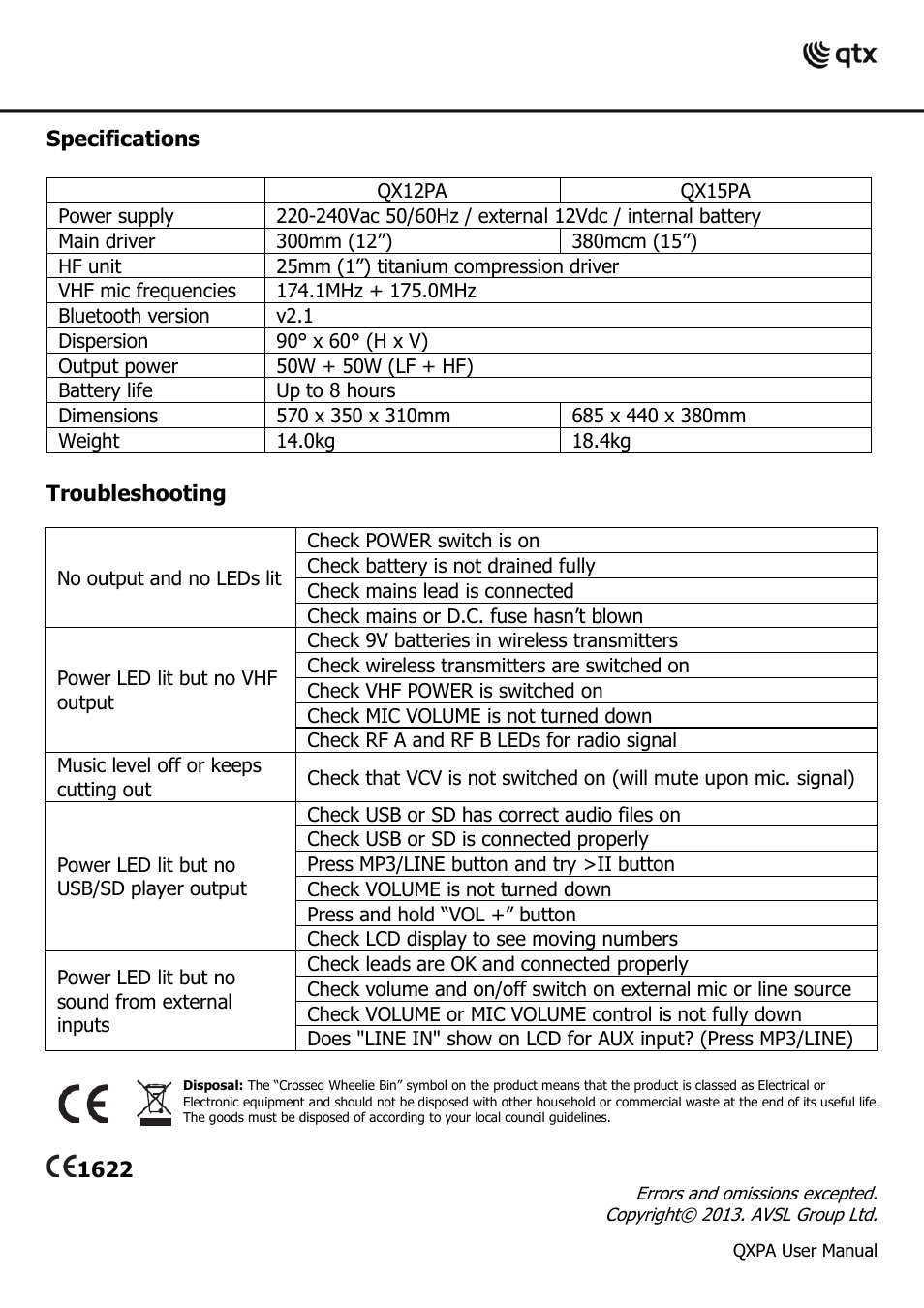 AVSL 178.856 QX15PA User Manual | Page 7 / 7