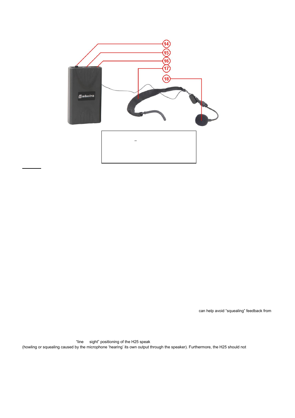 Beltpack transmitter and neckband microphone | AVSL 952.410 H25 User Manual | Page 3 / 4