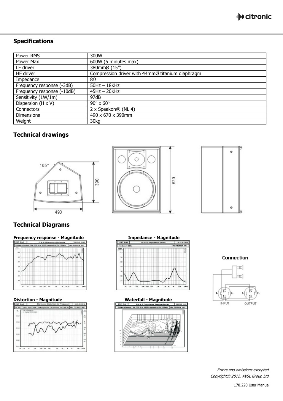 AVSL Citronic CX-3008M User Manual | Page 2 / 2