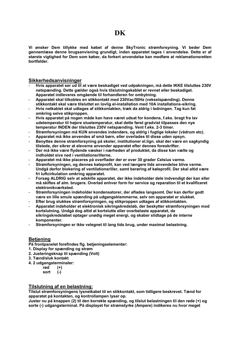 AVSL 650.673 NETVOEDING POWER SUPPLY User Manual | Page 10 / 11