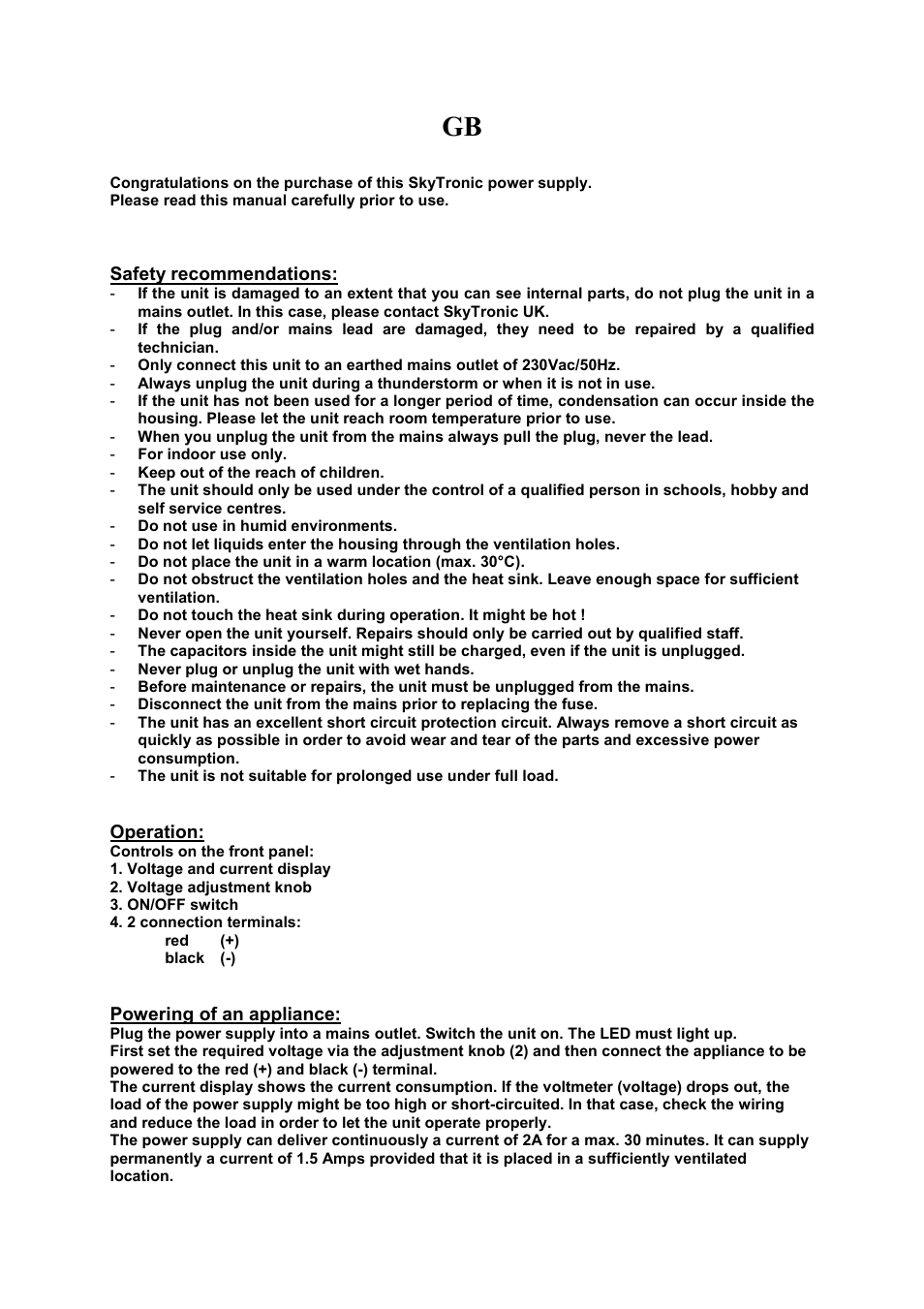 AVSL 650.673 NETVOEDING POWER SUPPLY User Manual | Page 4 / 11