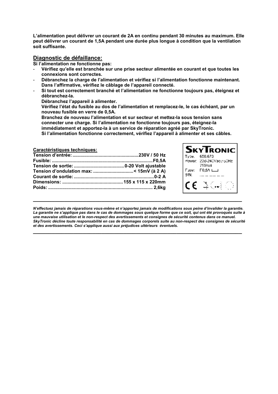 AVSL 650.673 NETVOEDING POWER SUPPLY User Manual | Page 7 / 11