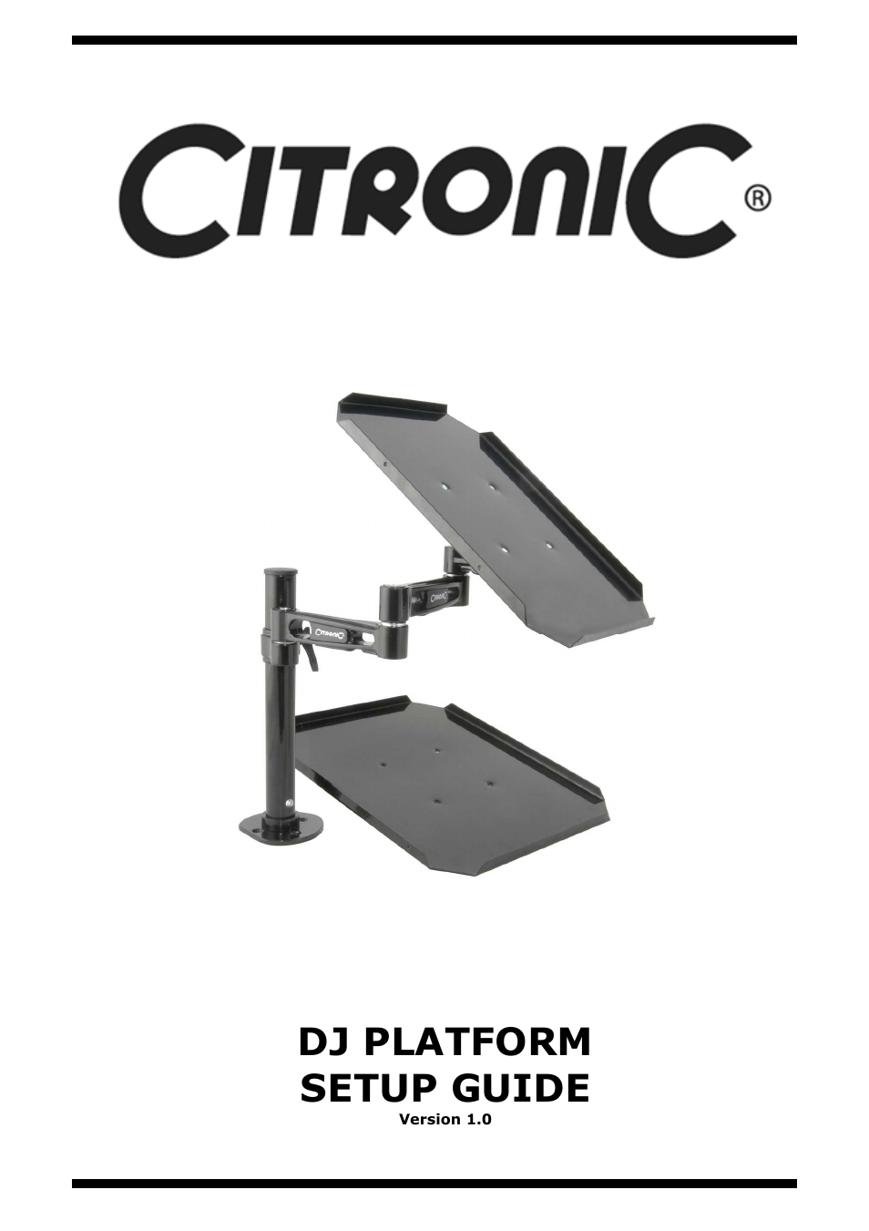 AVSL CITRONIC DJP1 User Manual | 2 pages