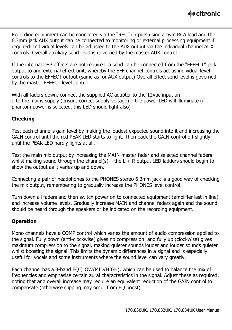 AVSL Citronic CM-DSP User Manual | Page 5 / 8