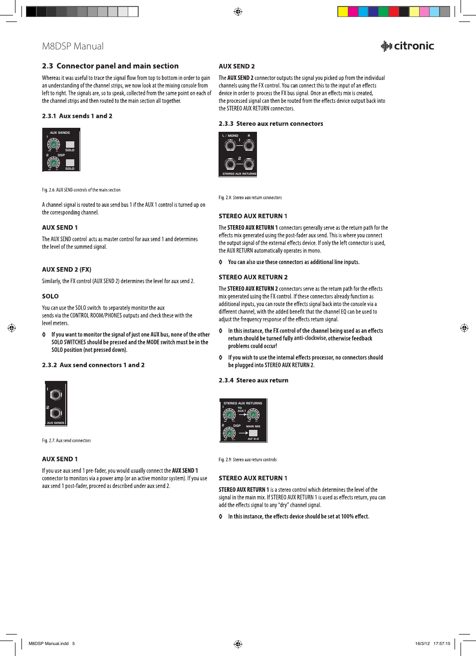 M8dsp manual, Anti-clockwise | AVSL 170.820 M8DSP User Manual | Page 5 / 10