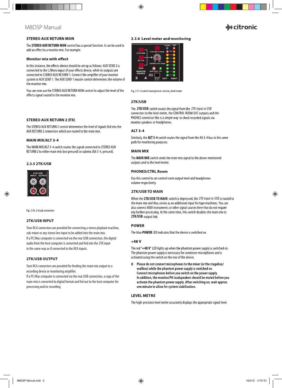 M8dsp manual | AVSL 170.820 M8DSP User Manual | Page 6 / 10