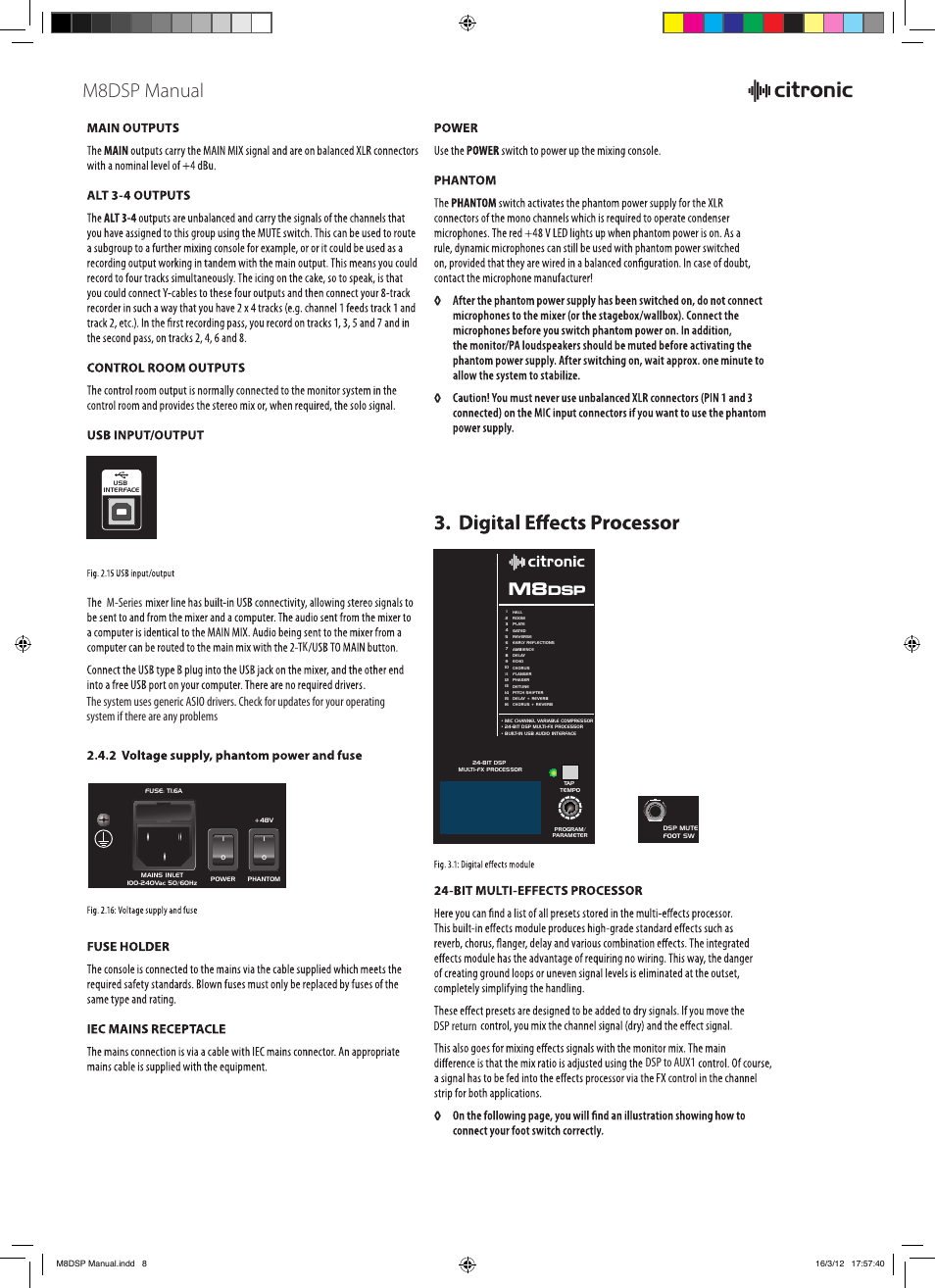 M8dsp manual | AVSL 170.820 M8DSP User Manual | Page 8 / 10