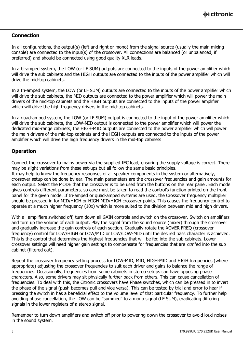 AVSL Citronic CX34 User Manual | Page 5 / 6