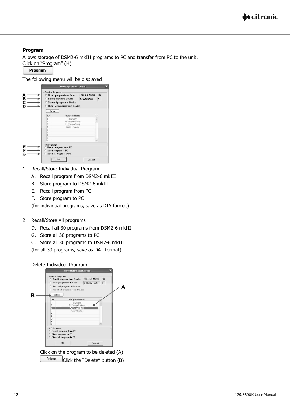 AVSL Citronic DSM2-6 User Manual | Page 12 / 16