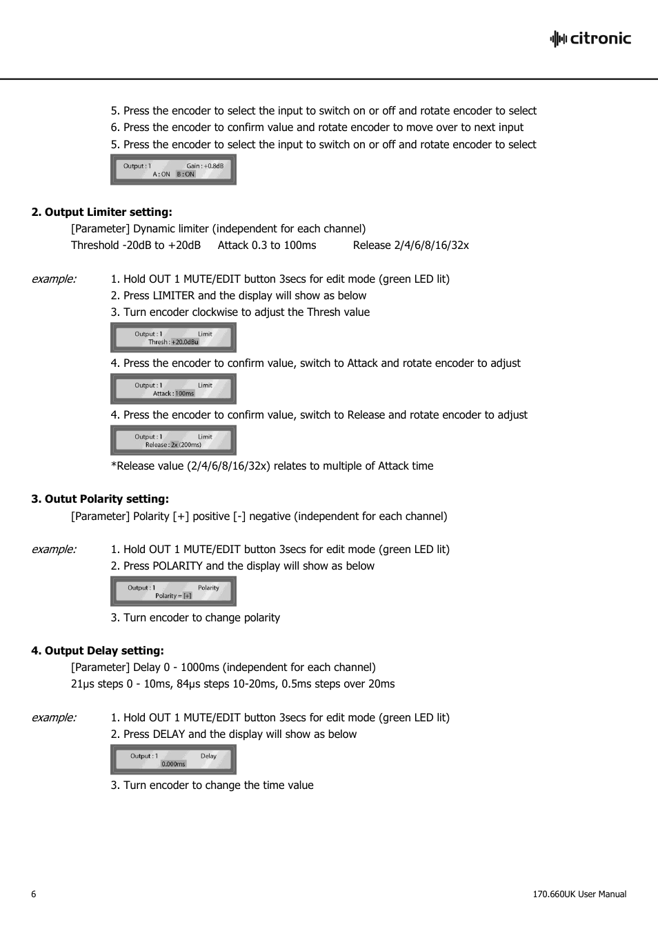 AVSL Citronic DSM2-6 User Manual | Page 6 / 16