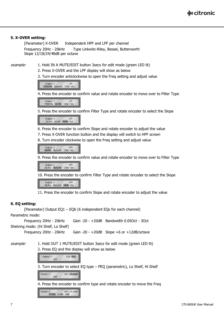 AVSL Citronic DSM2-6 User Manual | Page 7 / 16