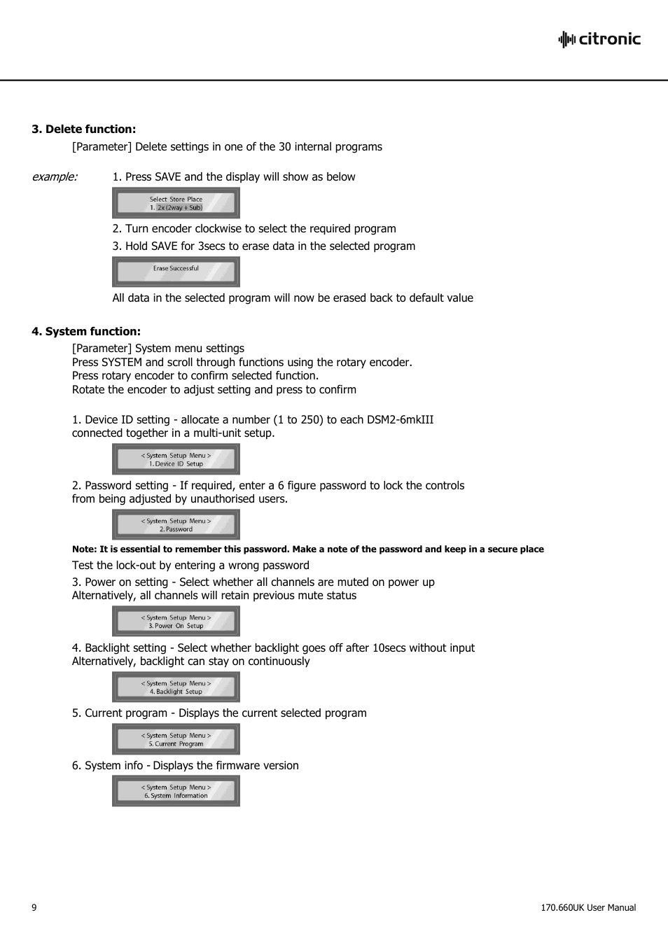 AVSL Citronic DSM2-6 User Manual | Page 9 / 16