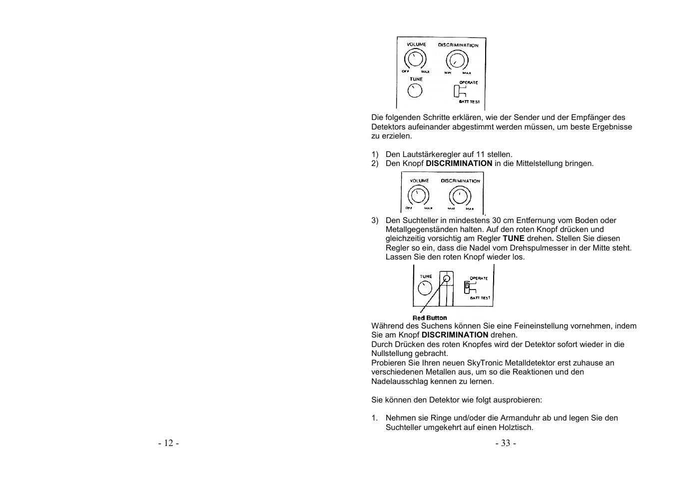 AVSL 499.920 STANDARD METAL DETECTOR User Manual | Page 12 / 22