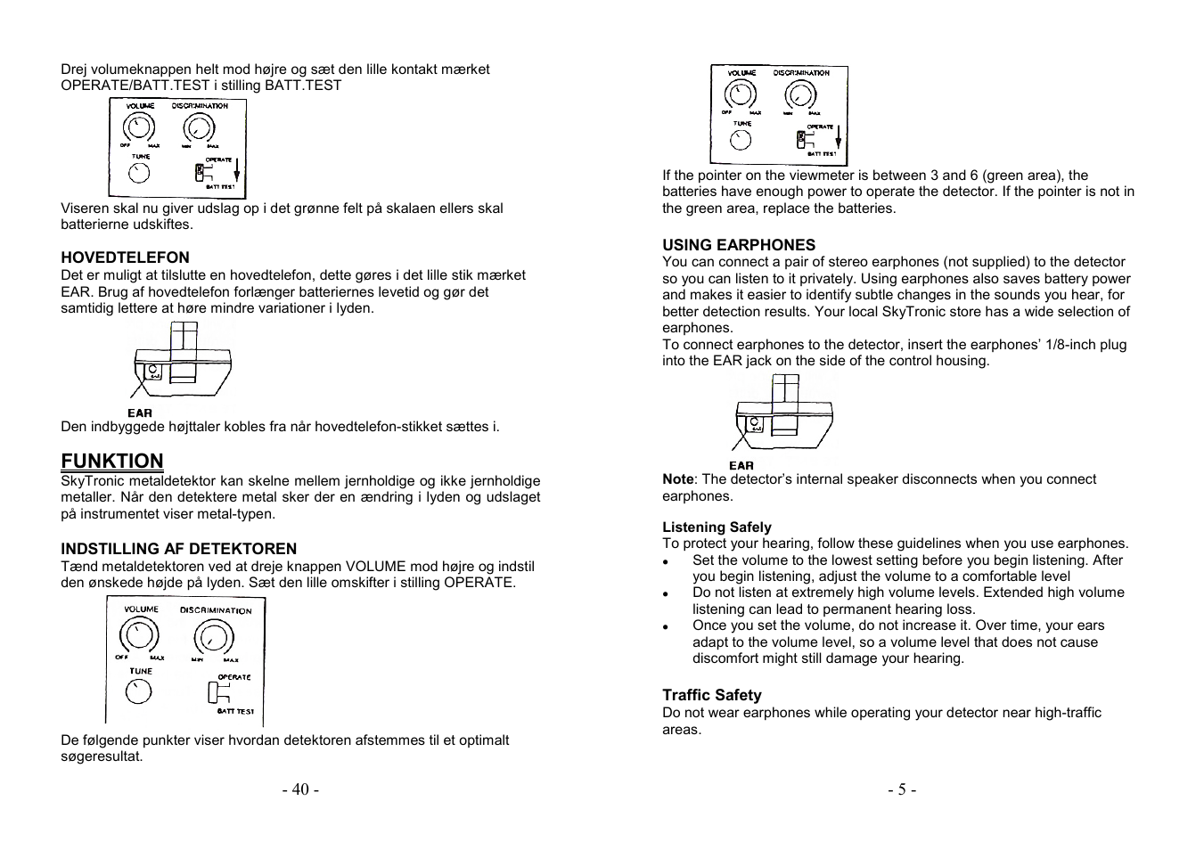 Funktion | AVSL 499.920 STANDARD METAL DETECTOR User Manual | Page 5 / 22