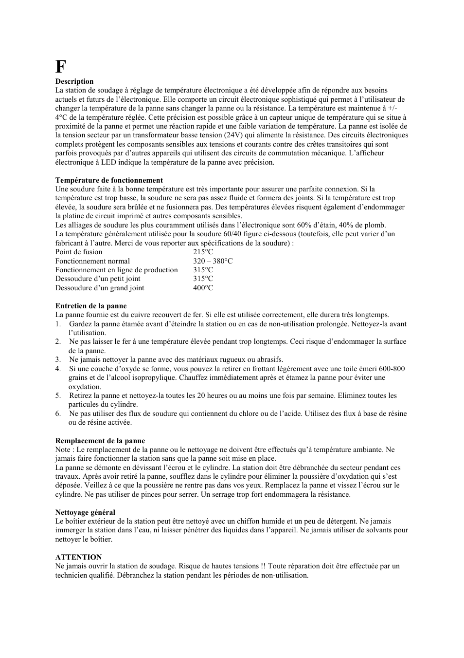 AVSL 703.100 CERAMIC SOLDERING STATION User Manual | Page 5 / 7