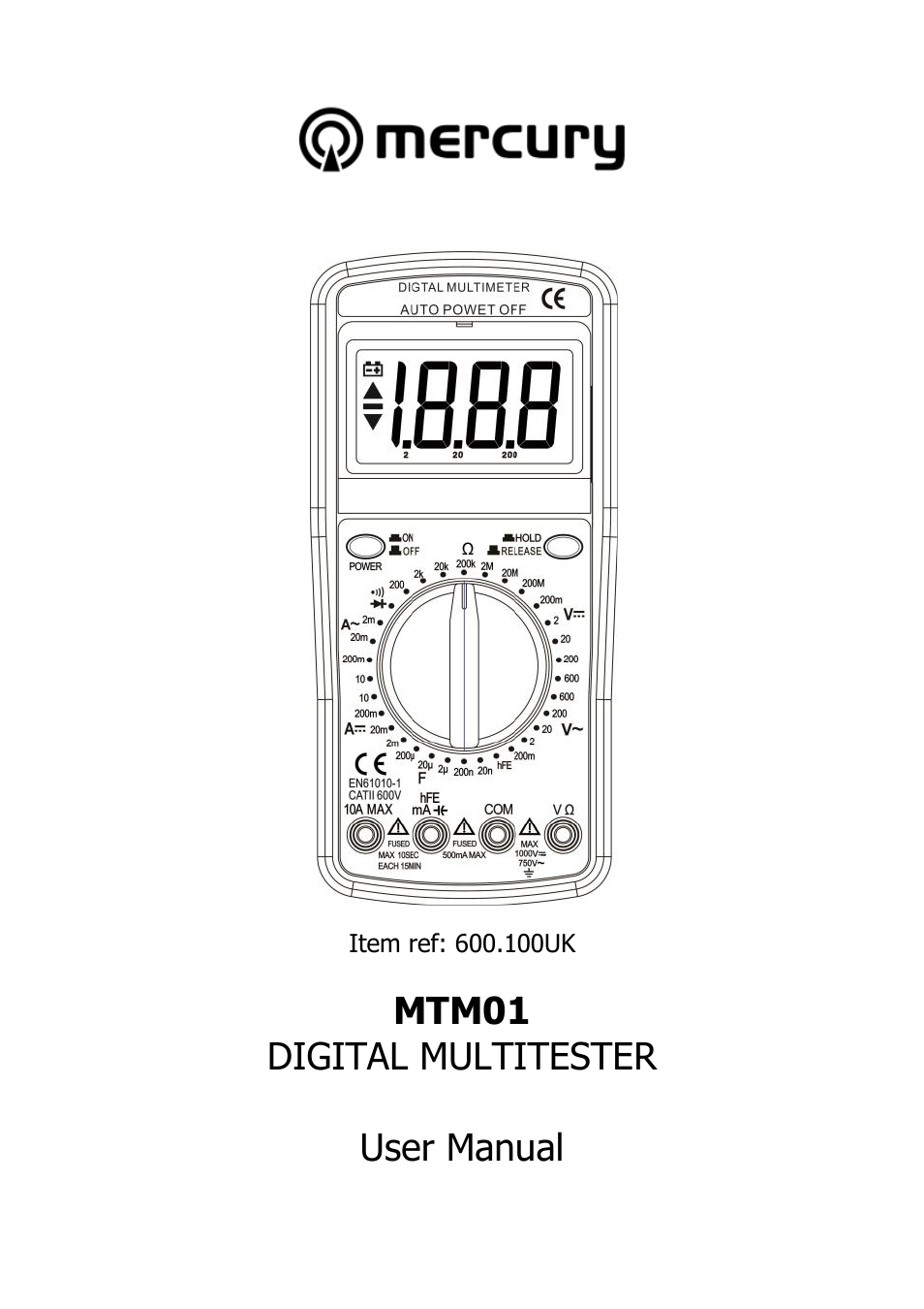 AVSL 600.100 MTM01 User Manual | 12 pages