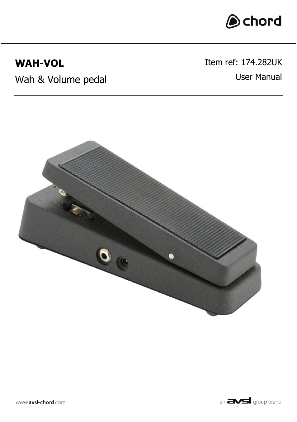 AVSL 174.282 WAH-VOL User Manual | 2 pages