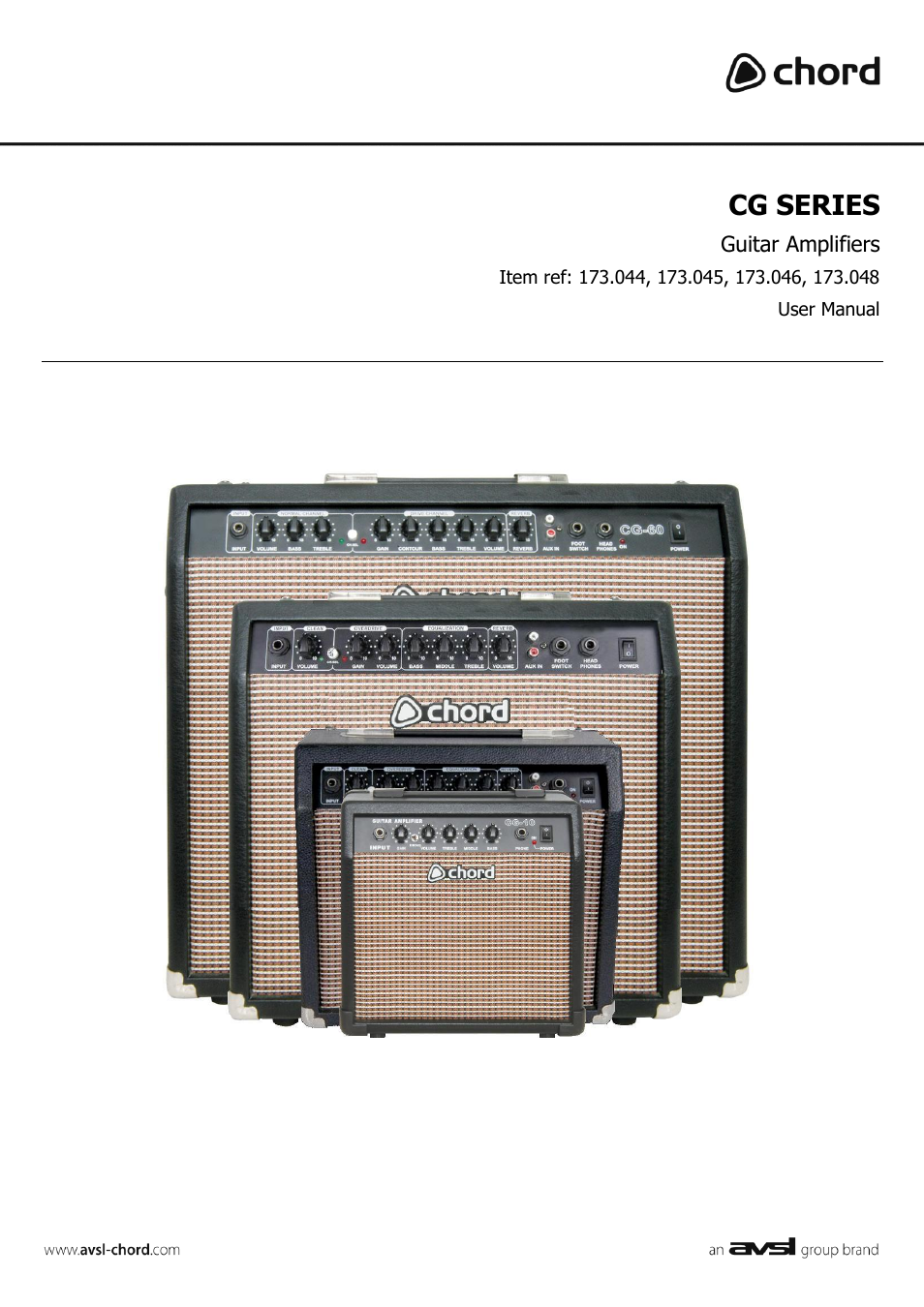 AVSL 173.044-173.048 CG SERIES User Manual | 4 pages