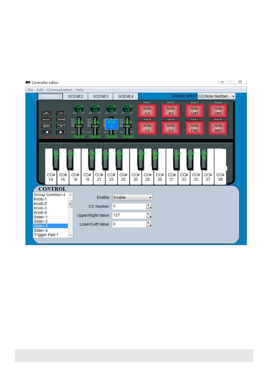 Sliders | AVSL 169.010 Chord Micro MU Controller User Manual | Page 12 / 14