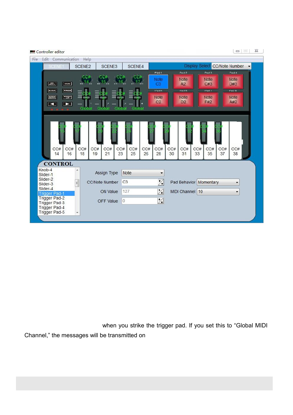 Trigger pads | AVSL 169.010 Chord Micro MU Controller User Manual | Page 9 / 14