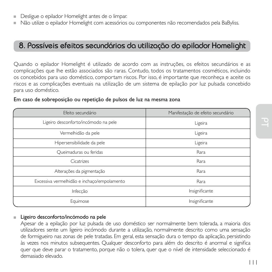 Babyliss G920E Homelight Face & Body User Manual | Page 109 / 224