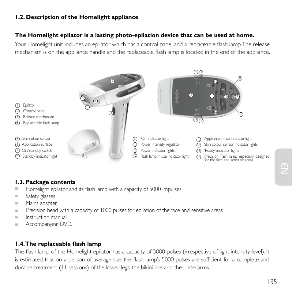 Babyliss G920E Homelight Face & Body User Manual | Page 133 / 224