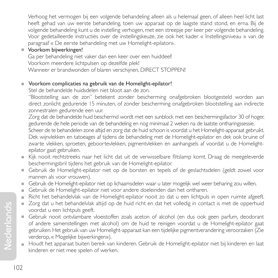 Nederlands | Babyliss G910E Homelight User Manual | Page 100 / 120