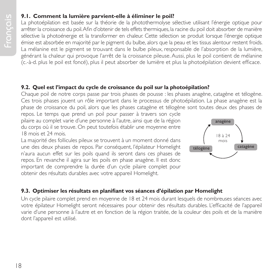 Français | Babyliss G910E Homelight User Manual | Page 16 / 120