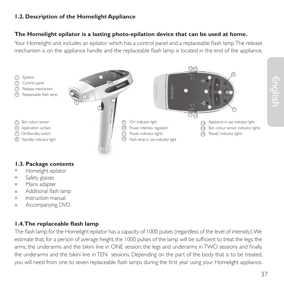 English | Babyliss G910E Homelight User Manual | Page 35 / 120