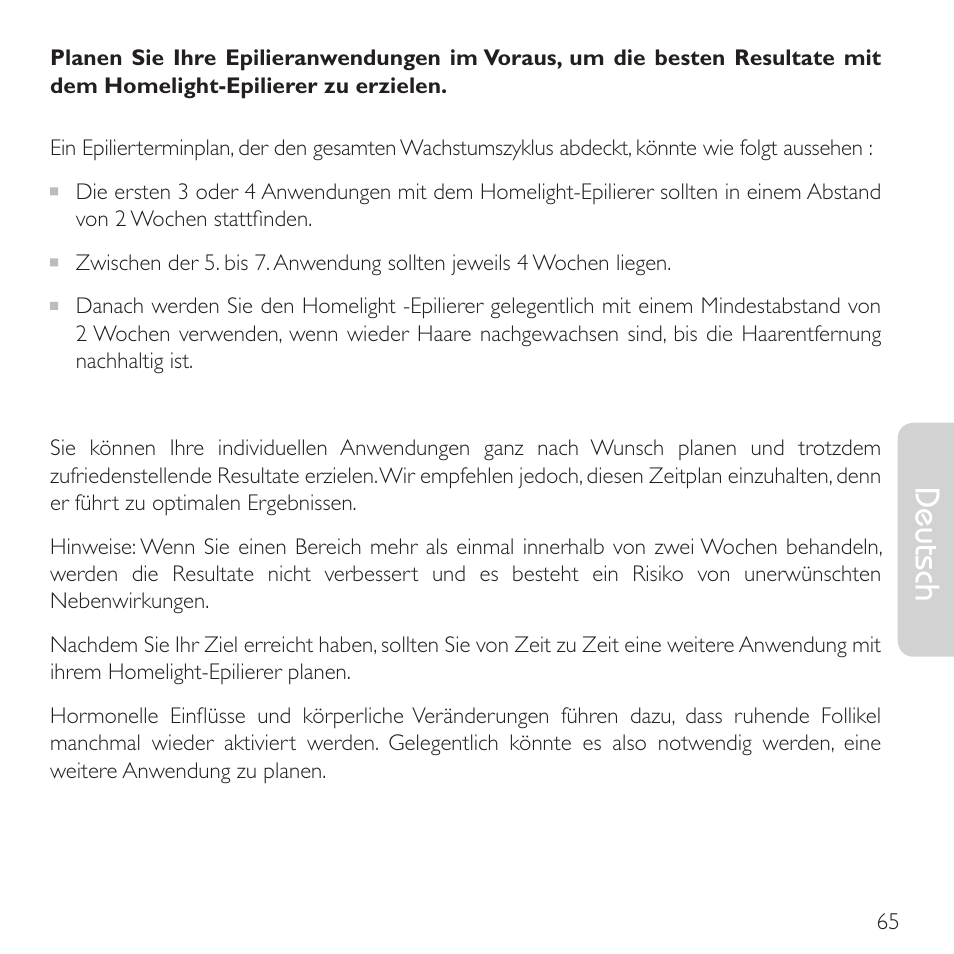 Deutsch | Babyliss G910E Homelight User Manual | Page 63 / 120