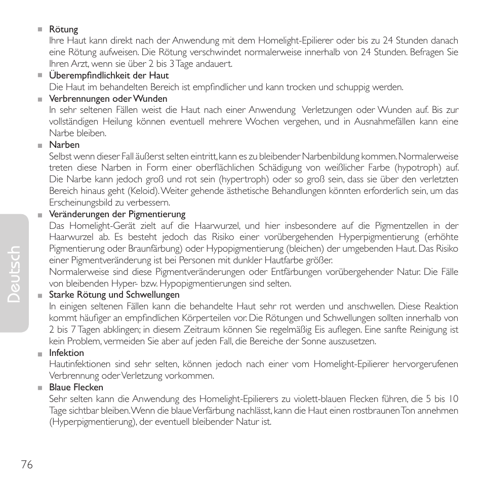 Deutsch | Babyliss G910E Homelight User Manual | Page 74 / 120