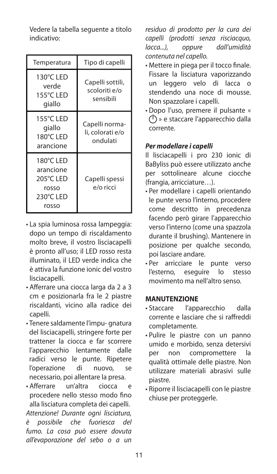 Babyliss ST87E iPro 230 ionic User Manual | Page 11 / 35
