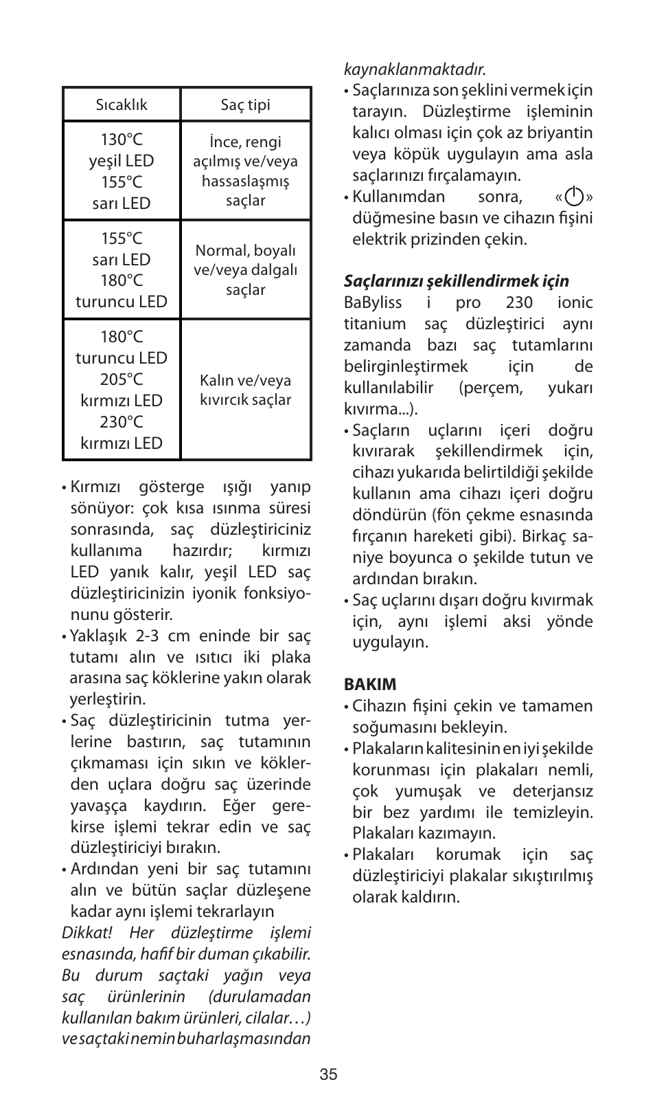 Babyliss ST87E iPro 230 ionic User Manual | Page 35 / 35