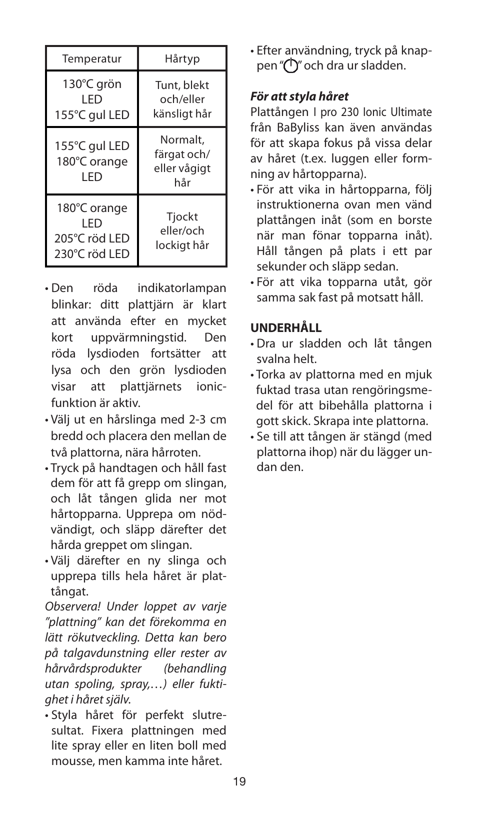 Babyliss ST89E User Manual | Page 19 / 35