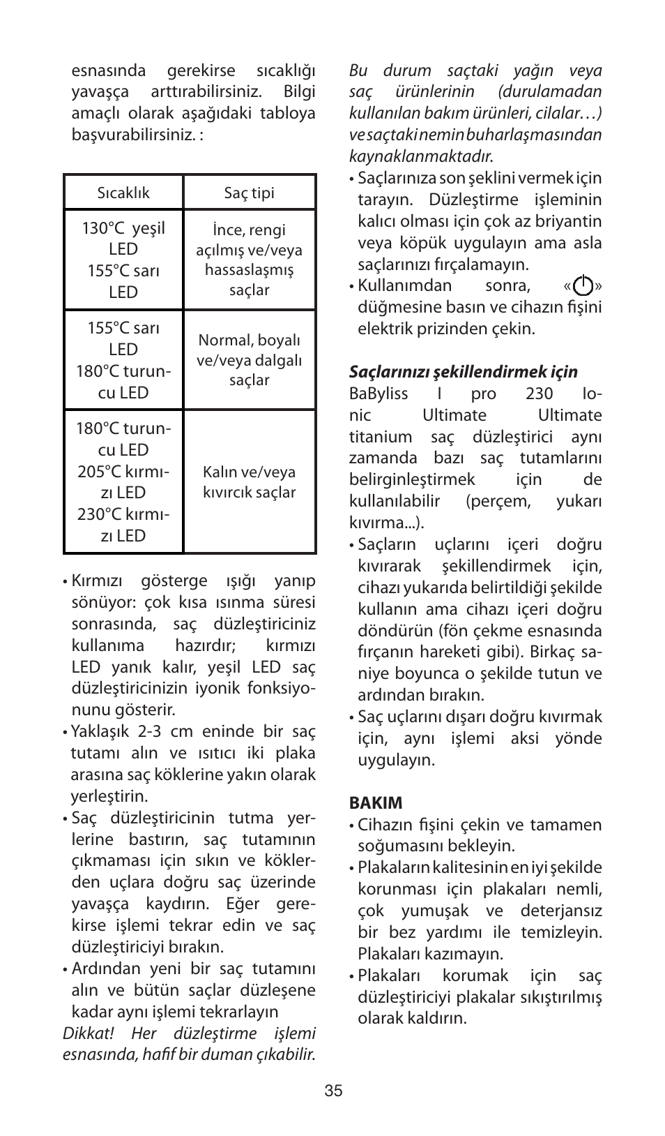 Babyliss ST89E User Manual | Page 35 / 35