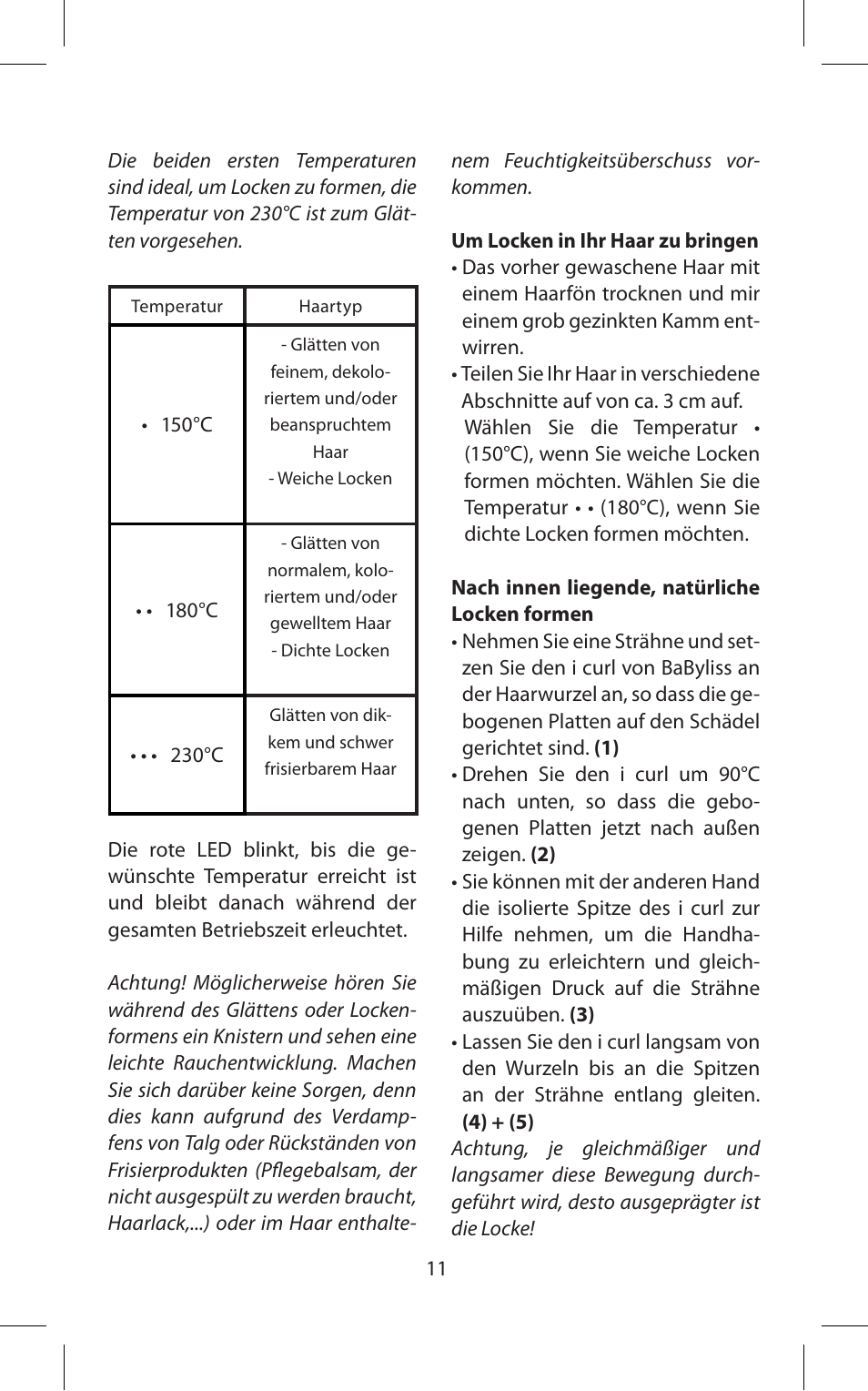 Babyliss ST70E iPro 230 iCurl User Manual | Page 11 / 58