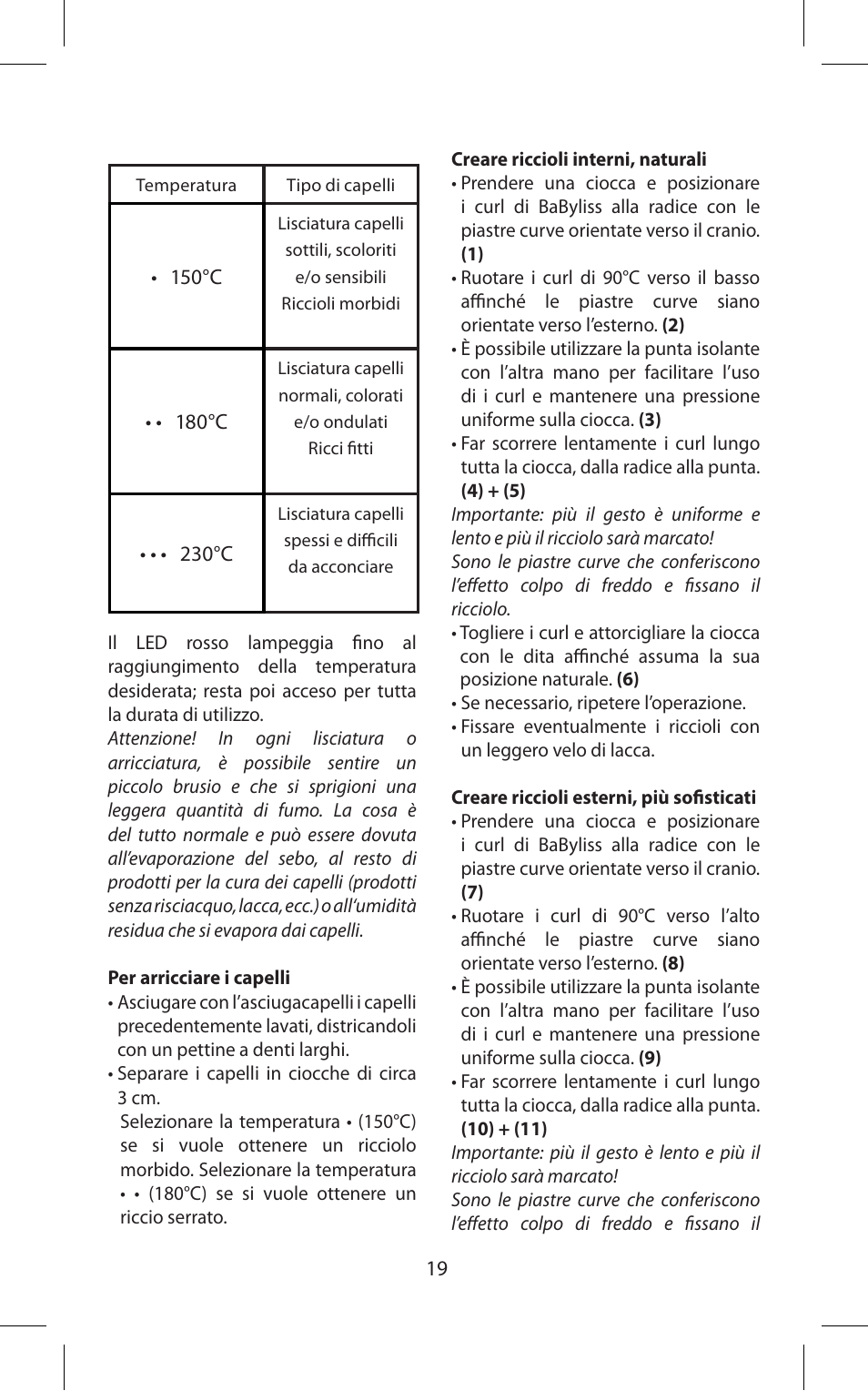 Babyliss ST70E iPro 230 iCurl User Manual | Page 19 / 58