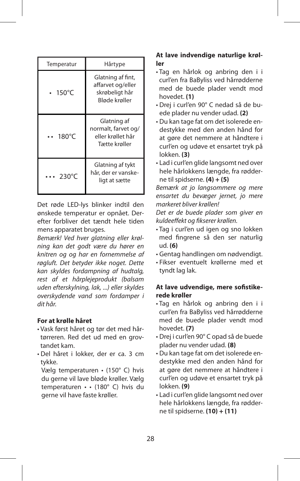 Babyliss ST70E iPro 230 iCurl User Manual | Page 28 / 58