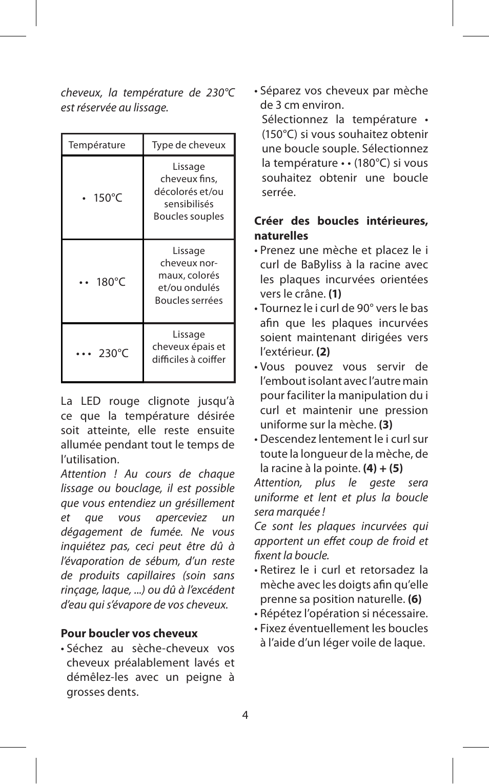 Babyliss ST70E iPro 230 iCurl User Manual | Page 4 / 58