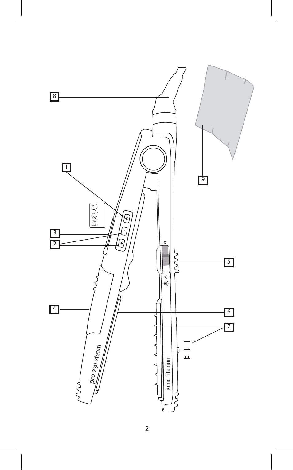 Pr o 23 0 st ea m | Babyliss ST95E iPro 230 Steam User Manual | Page 2 / 72