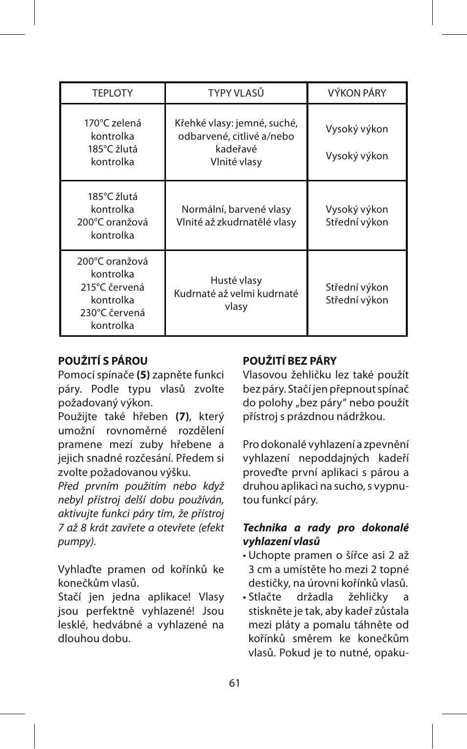 Babyliss ST95E iPro 230 Steam User Manual | Page 61 / 72