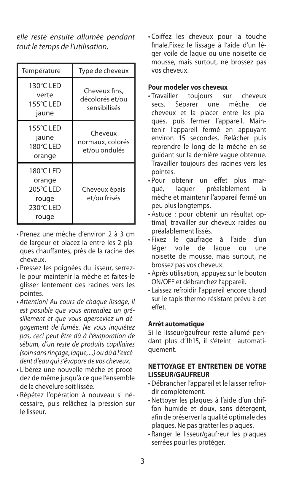 Babyliss ST92E iPro 230 Liss & Crimp User Manual | Page 3 / 35