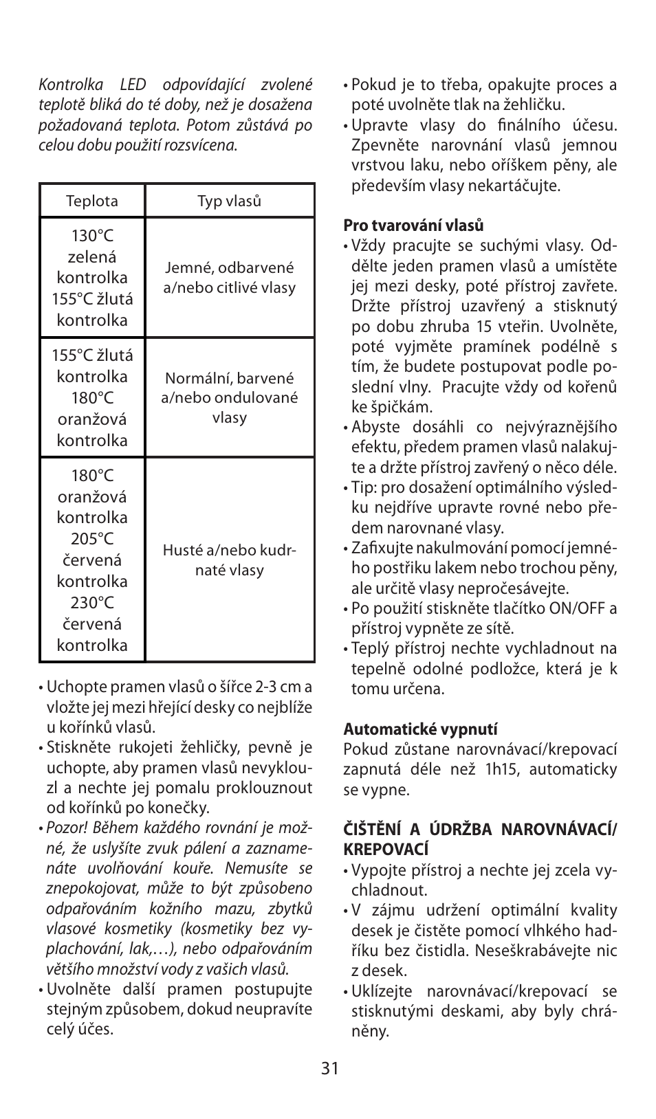 Babyliss ST92E iPro 230 Liss & Crimp User Manual | Page 31 / 35