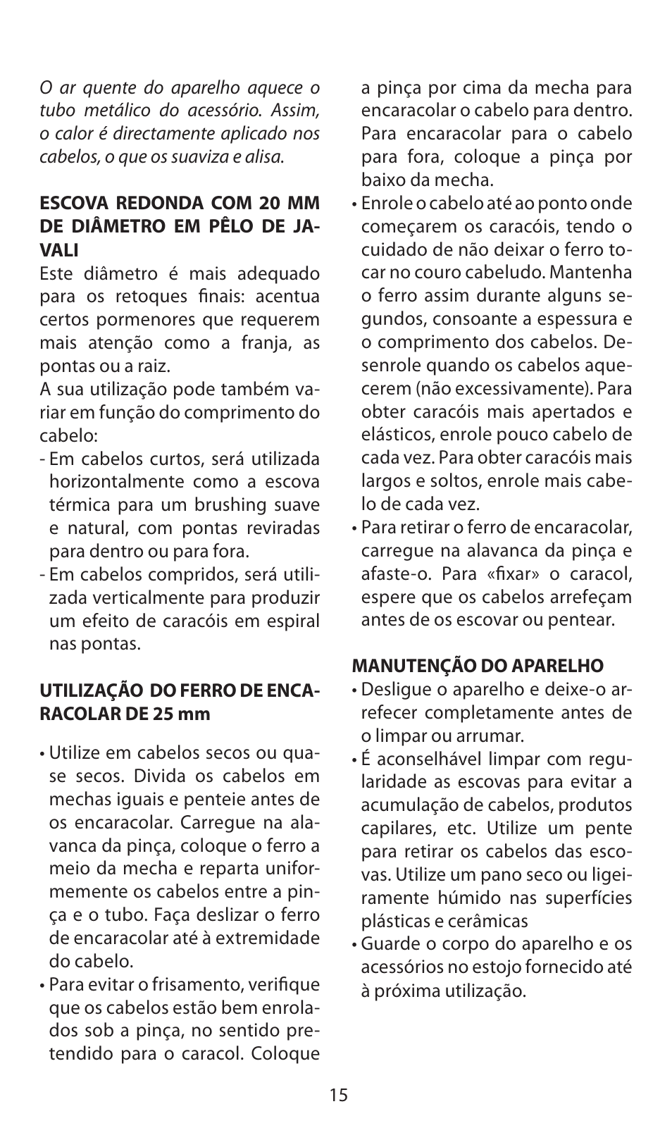 Babyliss AS100E Multistyle 1000 User Manual | Page 15 / 36