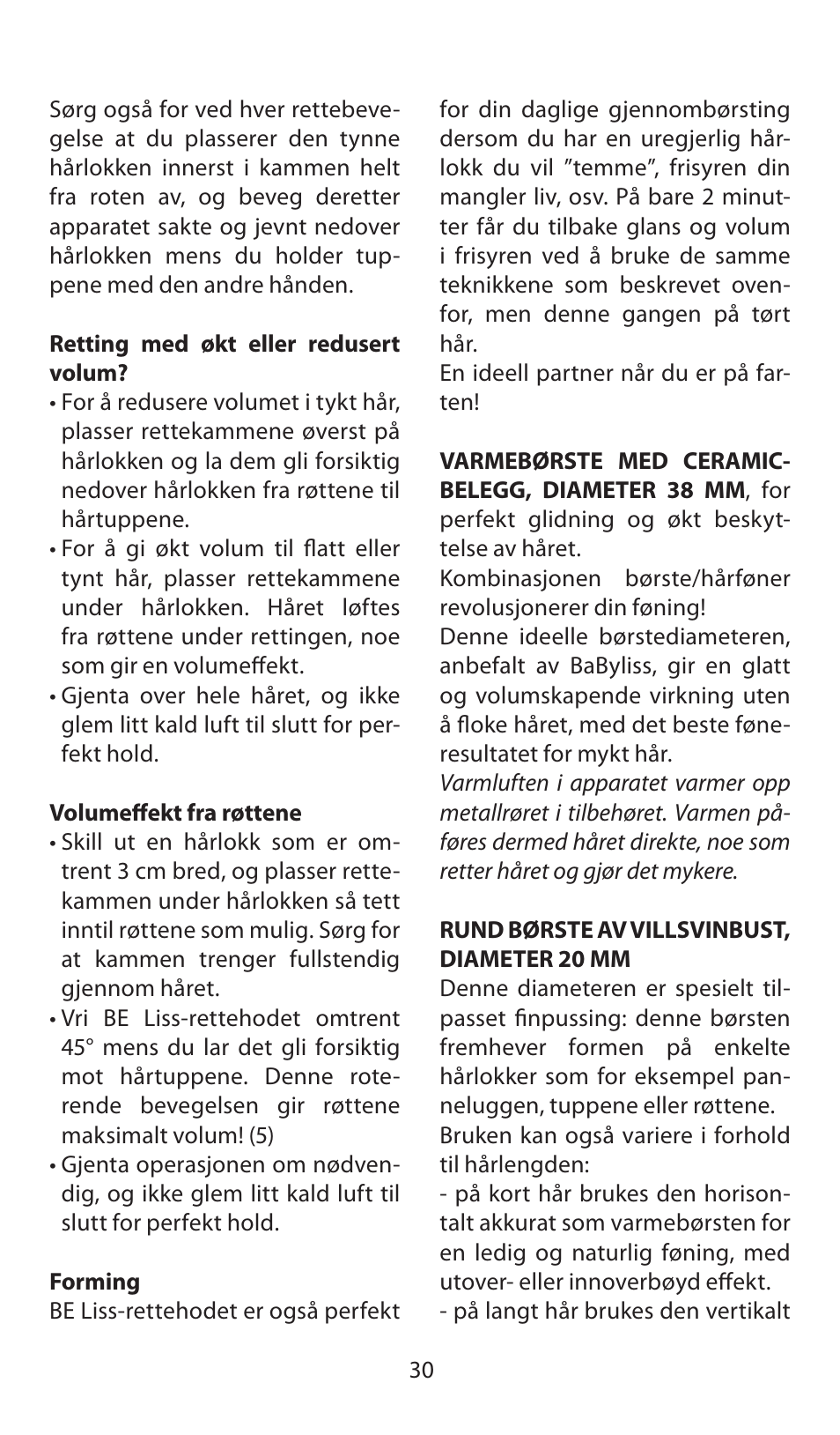 Babyliss AS120E Multistyle 1200 User Manual | Page 30 / 52