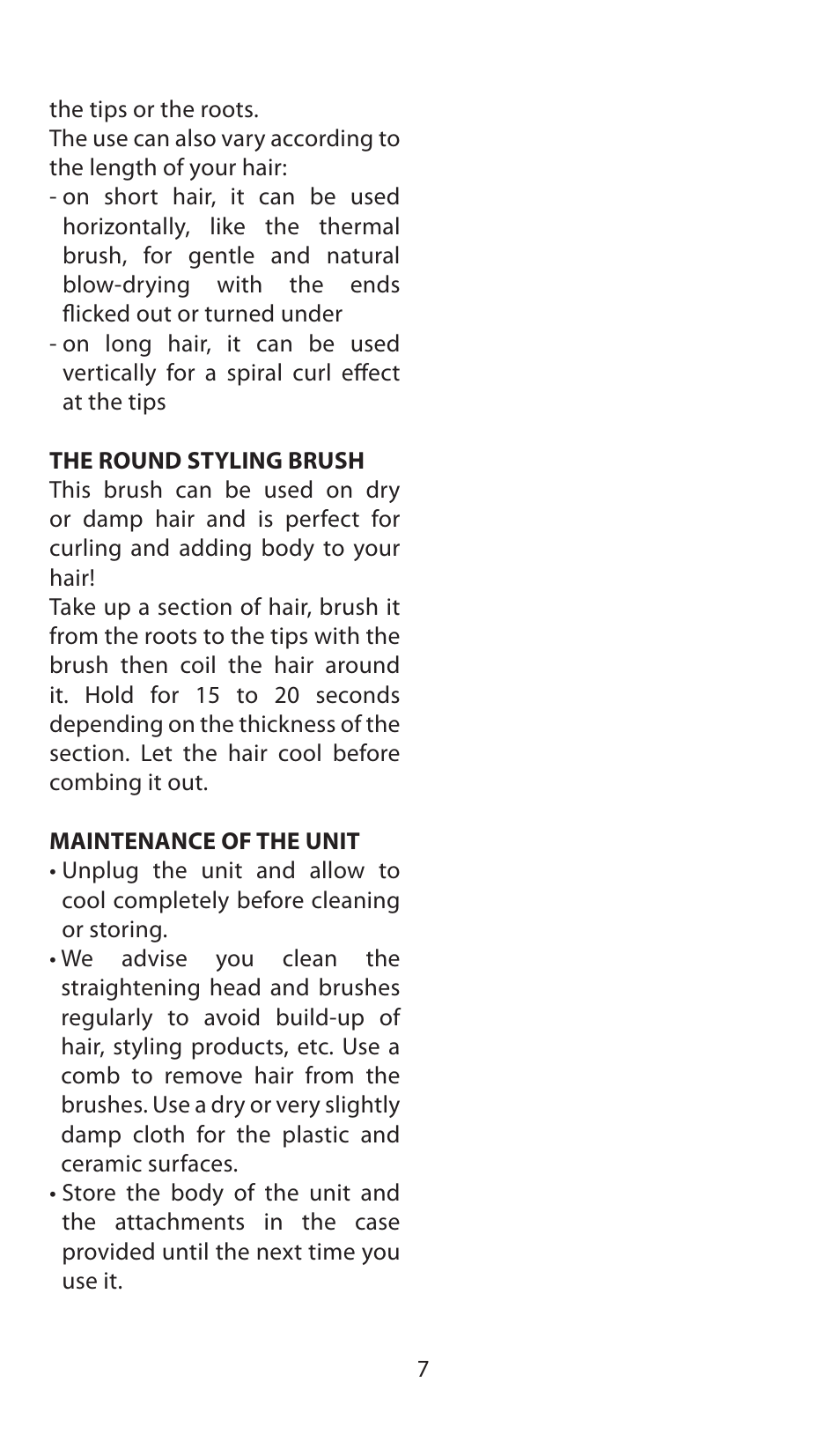 Babyliss AS120E Multistyle 1200 User Manual | Page 7 / 52