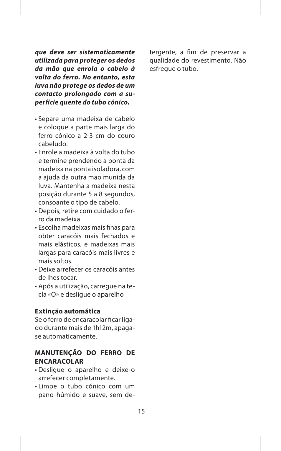 Babyliss C20E Easy Curl User Manual | Page 15 / 35