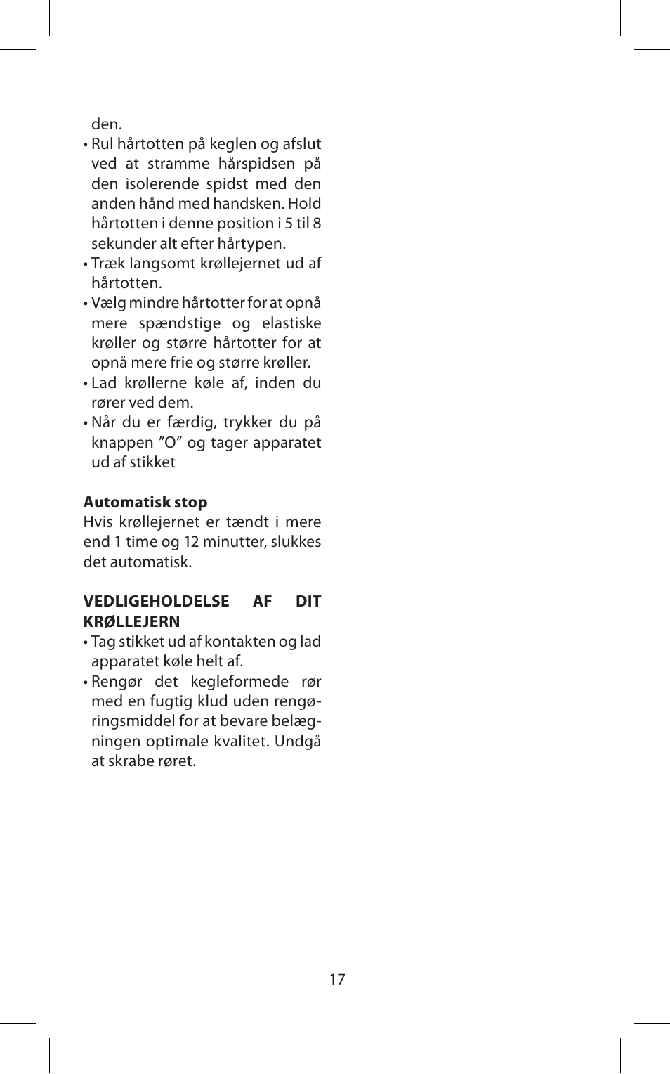 Babyliss C20E Easy Curl User Manual | Page 17 / 35